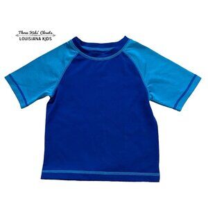 Ocean Pacific OP 18m Blue Raglan Rashguard Swim Shirt